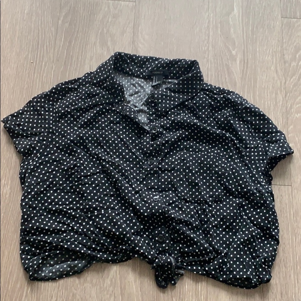 Forever 21 polka dotes shirt